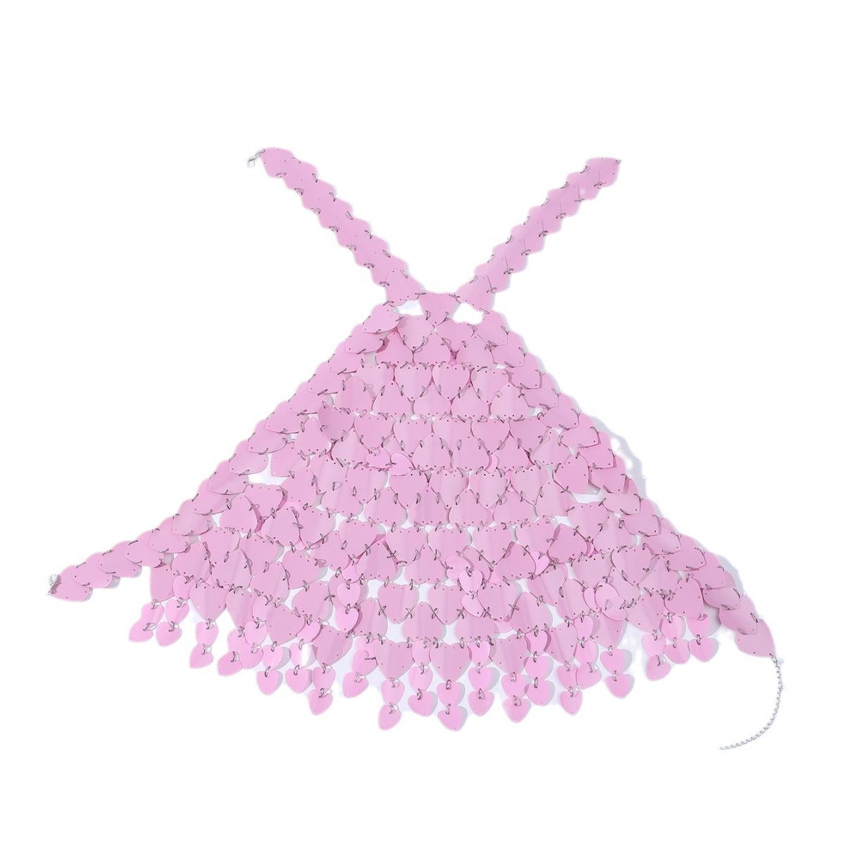 Acrylic Paillette Love Tassel Pendant