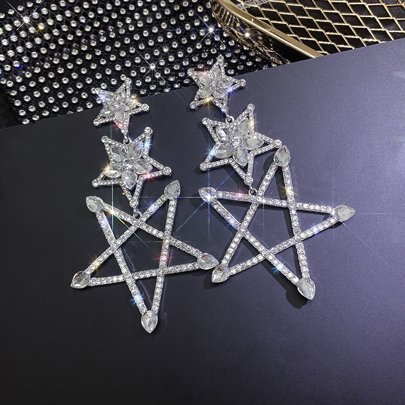 Women's Fashion New Pentagram Earrings