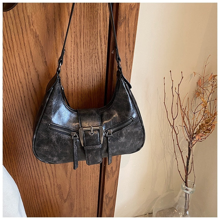 Women's One-shoulder Niche Original Design New Autumn And Winter Maillard Style Underarm Bag