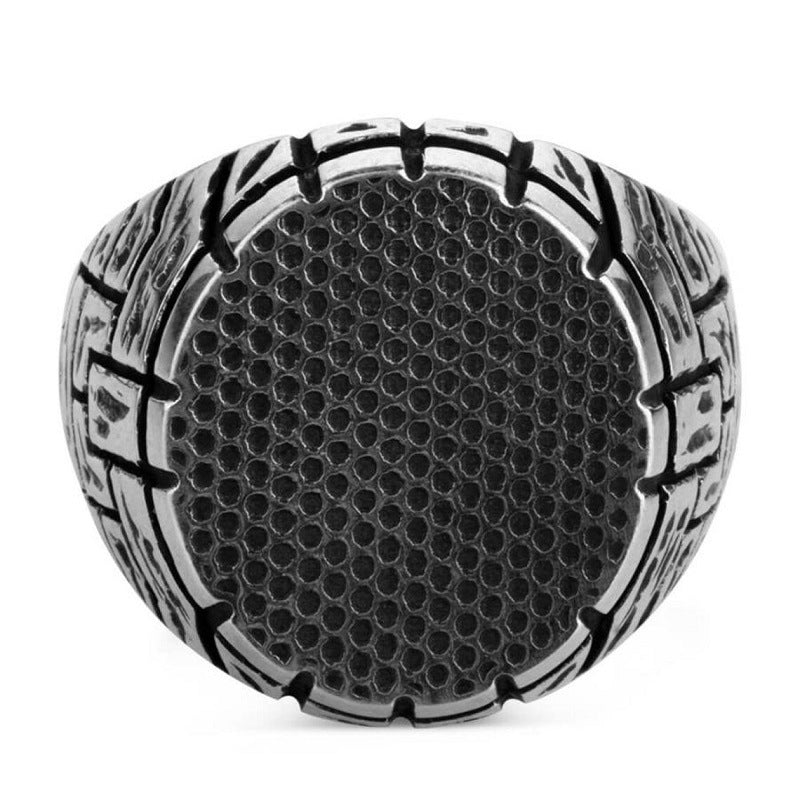 Anillo con estampado vintage para hombre