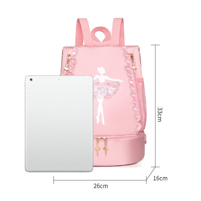 Mochila de baile con hombro para niños Mochila escolar de ballet latino