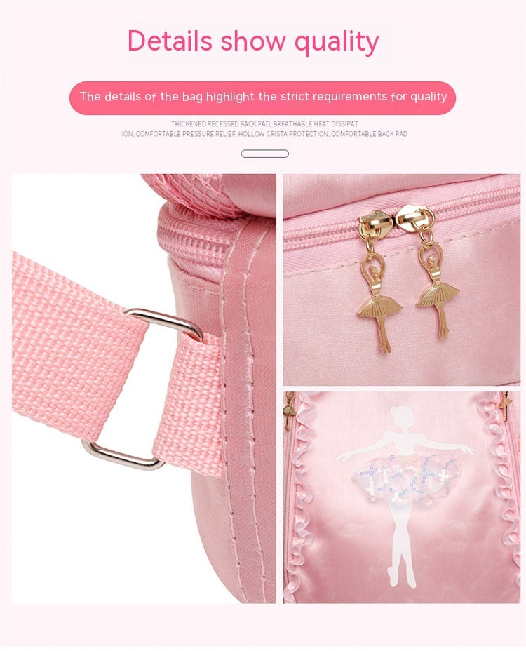 Mochila de baile con hombro para niños Mochila escolar de ballet latino
