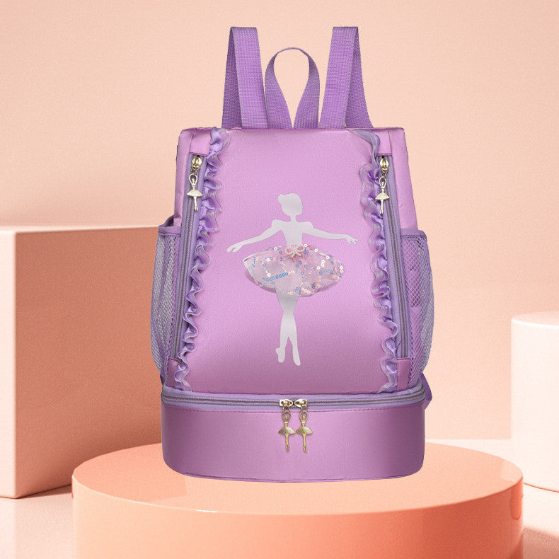 Mochila de baile con hombro para niños Mochila escolar de ballet latino