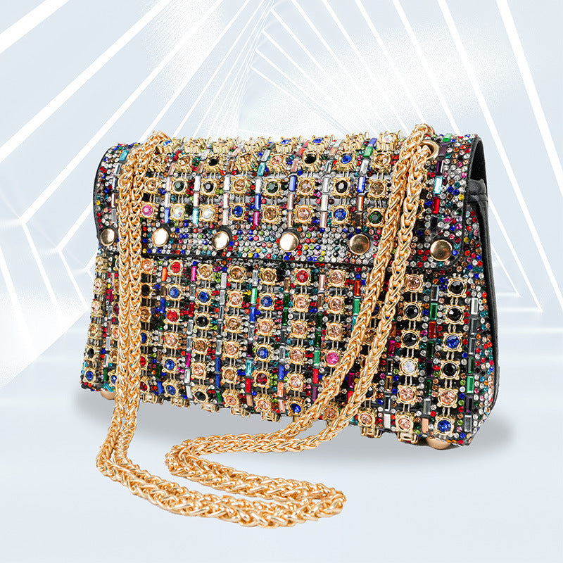 Diamond Clutch Sac à main personnalisé Sac à main carré pour femme