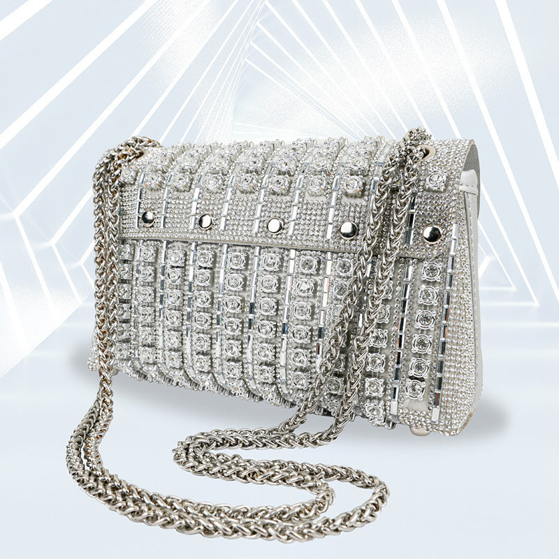 Diamond Clutch Sac à main personnalisé Sac à main carré pour femme