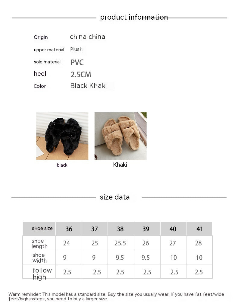 Zapatillas de algodón cálidas para invierno para mujer