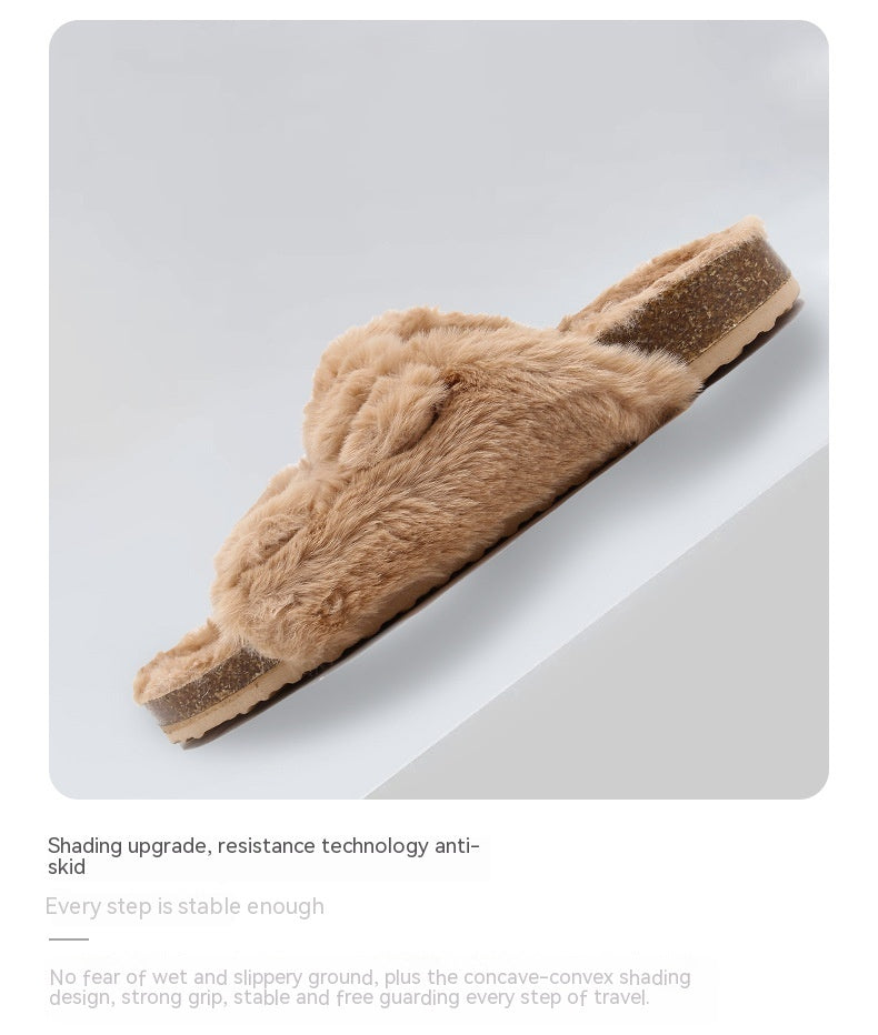 Zapatillas de algodón cálidas para invierno para mujer