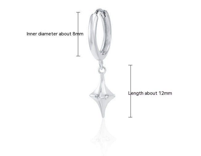 Pendientes de hombre punk de diseño minimalista