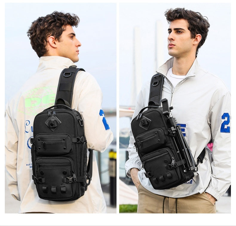Sac de messager de sport de grande capacité en plein air de poitrine tactique