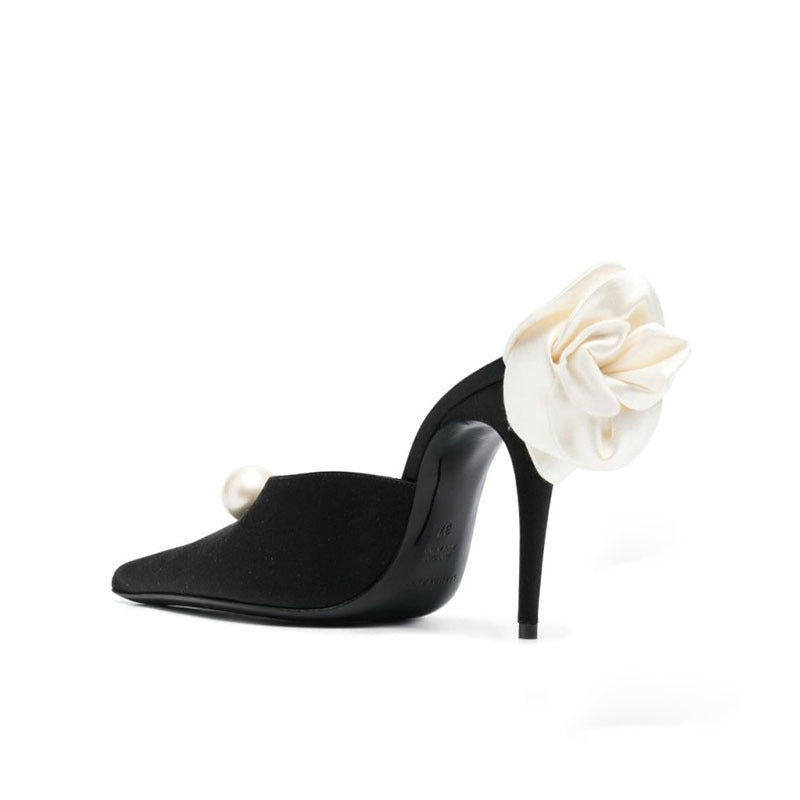 Talons hauts pointus en perles pour femmes
