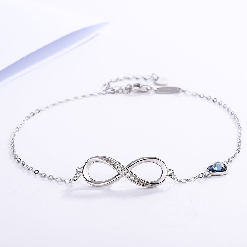 Bracelet Infini Mode Femme En Forme De Coeur