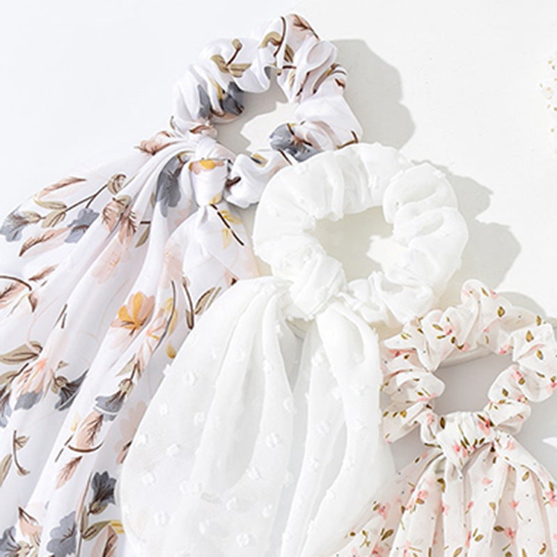 Queue de cheval ruban gros intestin anneau coiffure