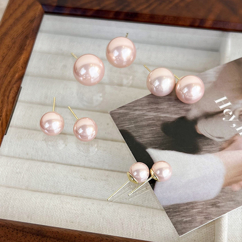 Boucles d'oreilles en perles de champagne, simples et légères, à la mode, de luxe