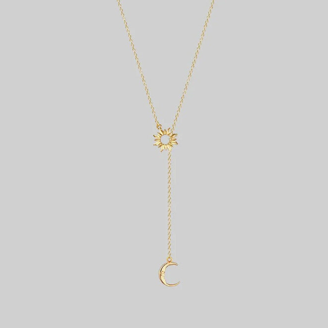 Collier Lasso Soleil Lune Femme