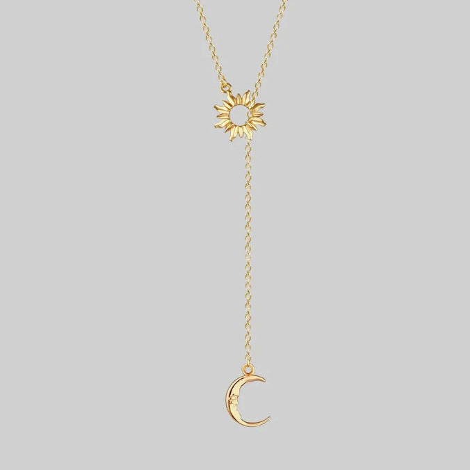 Collier Lasso Soleil Lune Femme