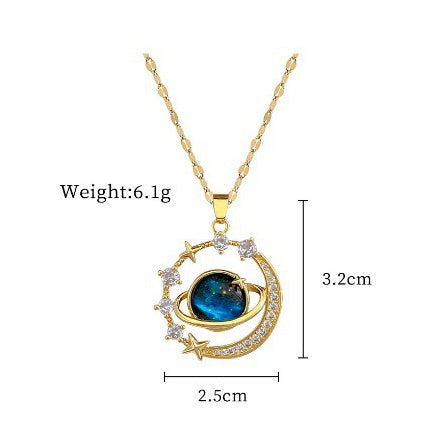 Women's Fashion Blue Starry Sky Necklace