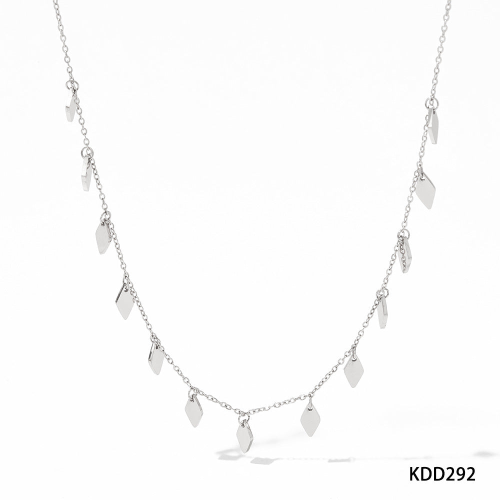 Diamond-shaped Sequins Clavicle Chain Female