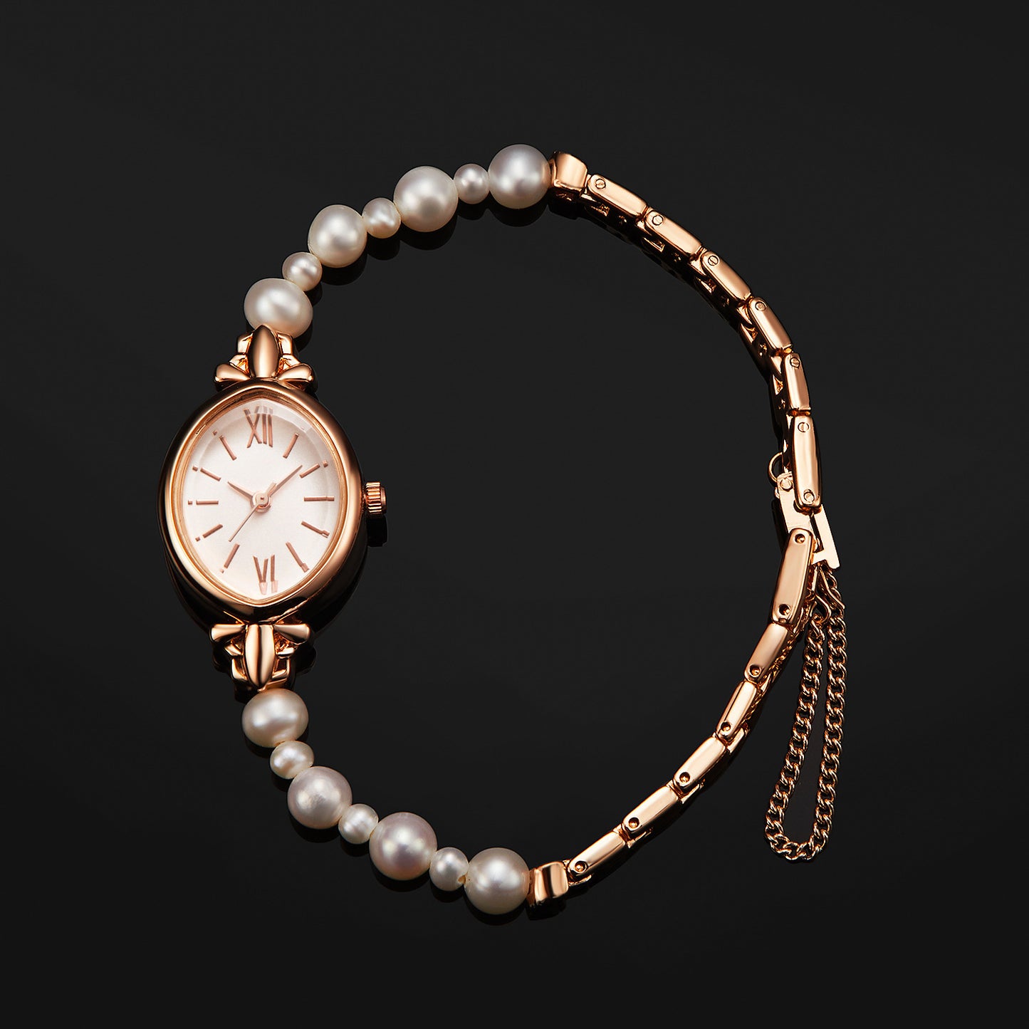 Montre pour femme à la mode, bracelet en perles d'eau douce naturelles