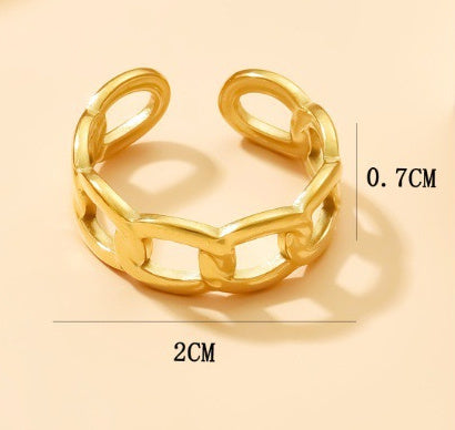 Bague Femme Acier Inoxydable Plaqué Or