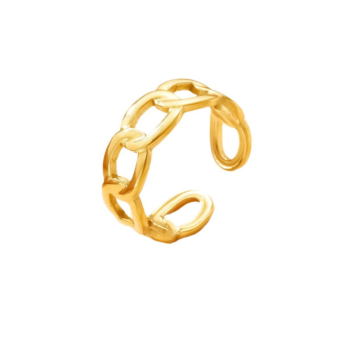 Bague Femme Acier Inoxydable Plaqué Or