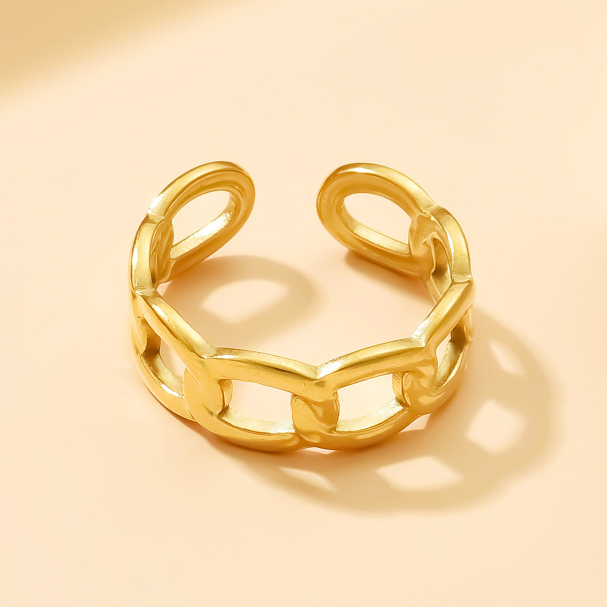 Bague Femme Acier Inoxydable Plaqué Or