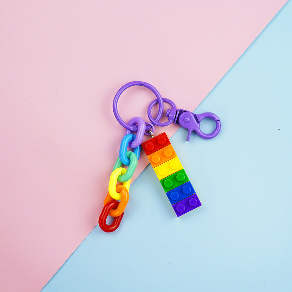 Feat Ver blocs de construction ornement créatif pendentif porte-clés