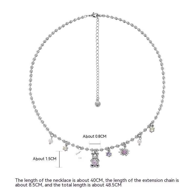 Glacier Love Bear Necklace Special-interest Design Ornament