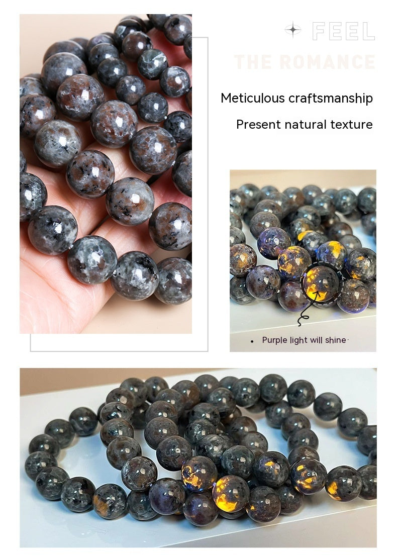 Ornement de bracelet en pierre de flamme naturelle