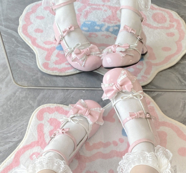 Cute Sweet Tower Sweetheart Girl Princess With Skirt Small Leather Shoes