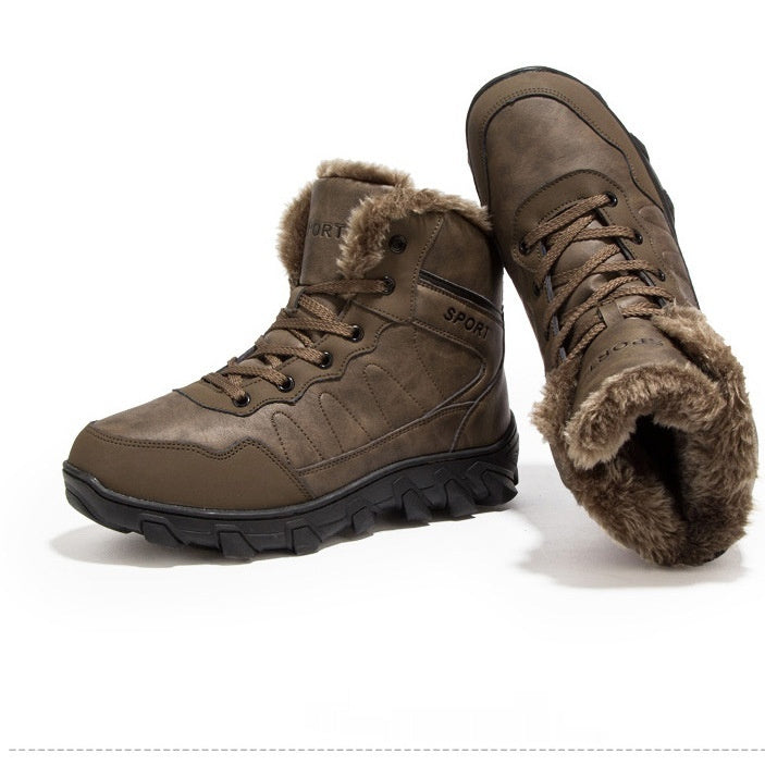 Botas de nieve de viaje térmicas antideslizantes y gruesas para hombre