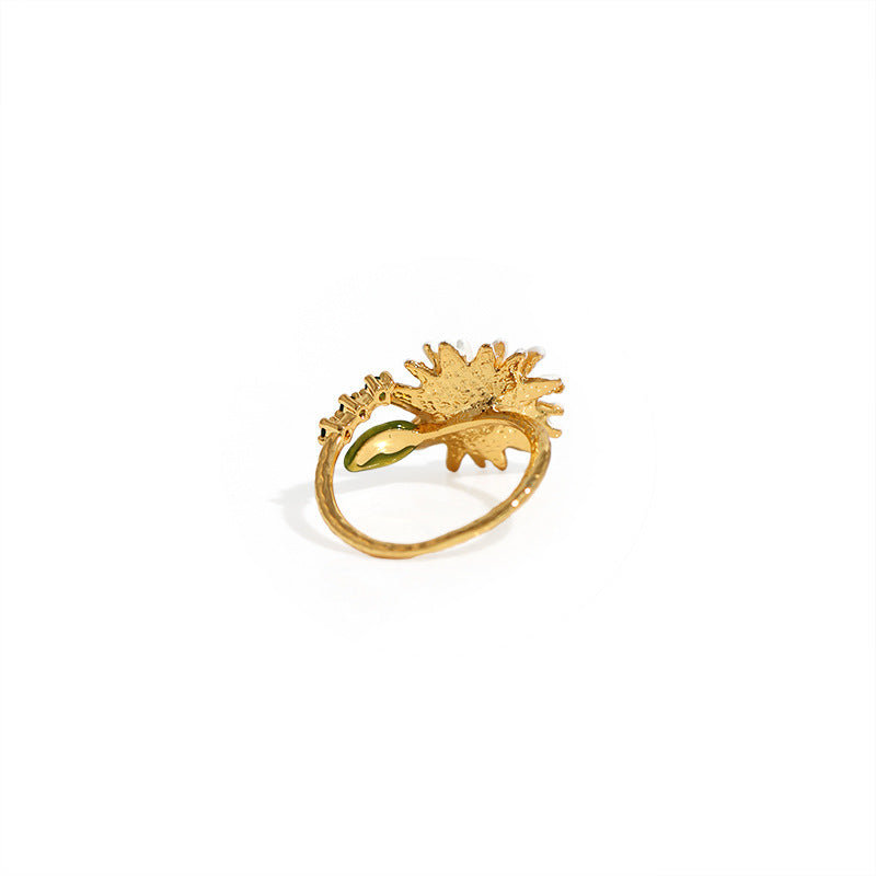 Enamel Glaze Ring Female European And American Adjustable Mouth