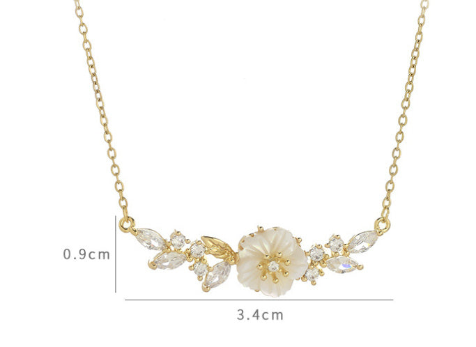 Chaîne de clavicule de tempérament en Zircon pour femme