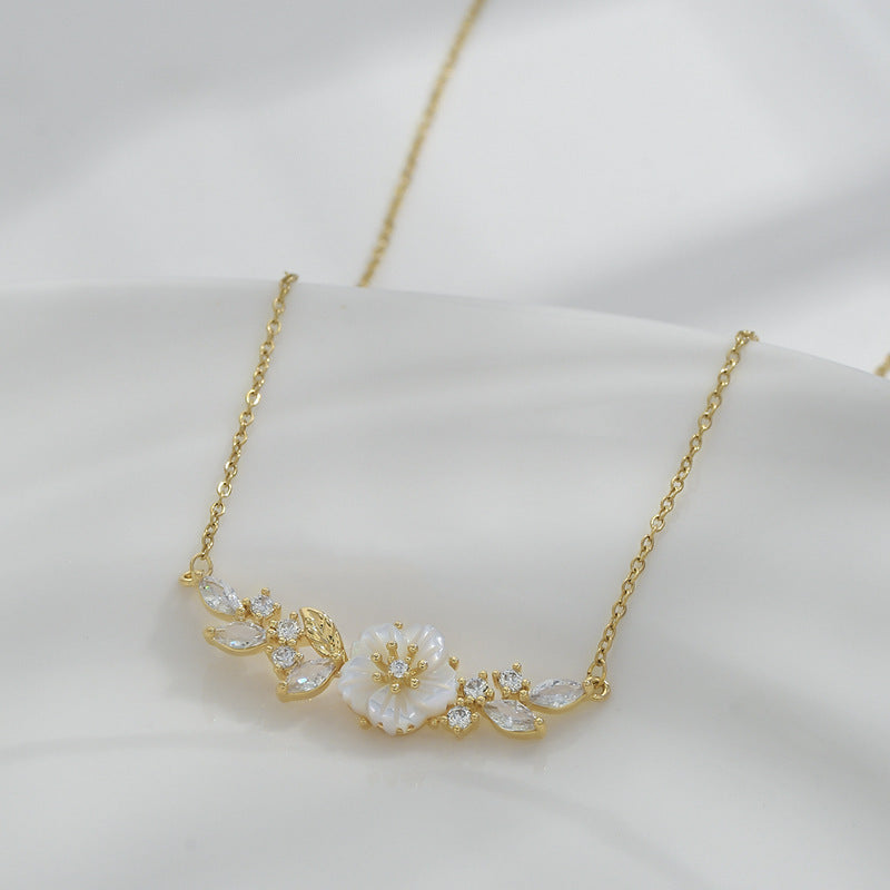 Chaîne de clavicule de tempérament en Zircon pour femme