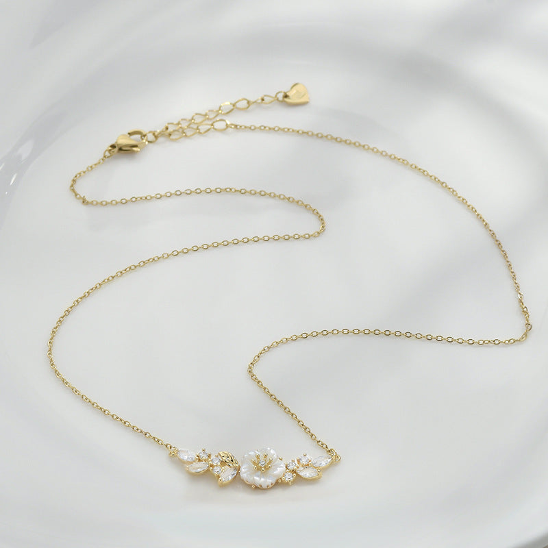 Chaîne de clavicule de tempérament en Zircon pour femme