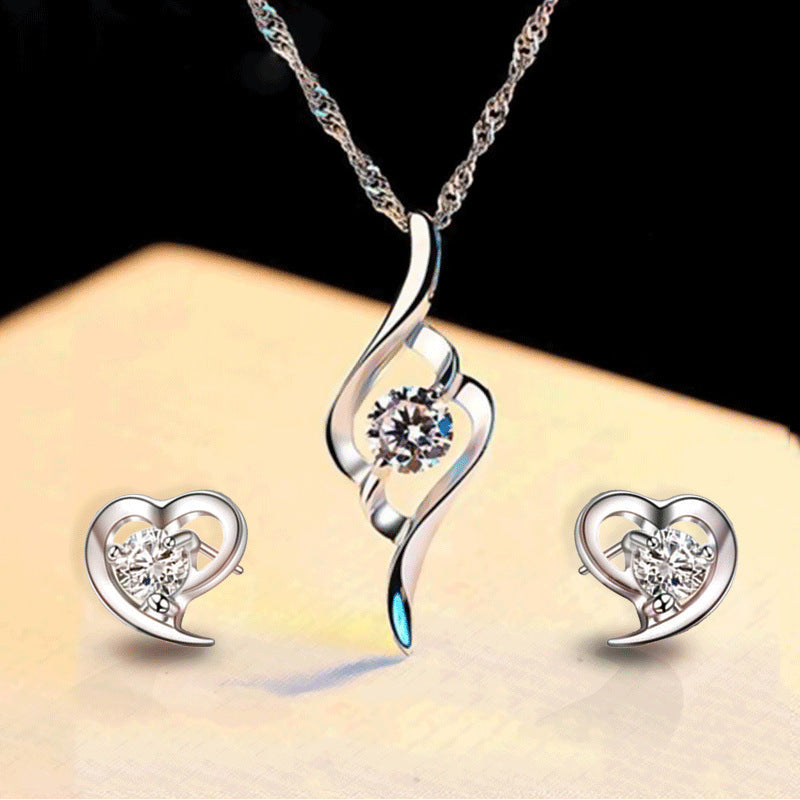 Ensemble de boucles d'oreilles et collier pour femmes, Design de Niche, pendentif d'oreille