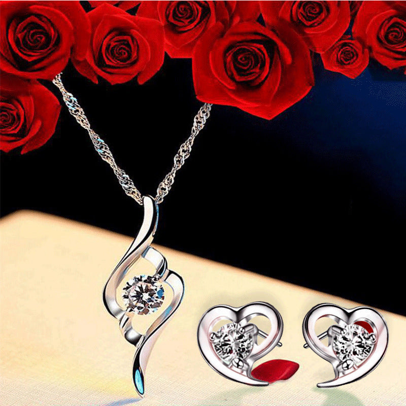 Ensemble de boucles d'oreilles et collier pour femmes, Design de Niche, pendentif d'oreille