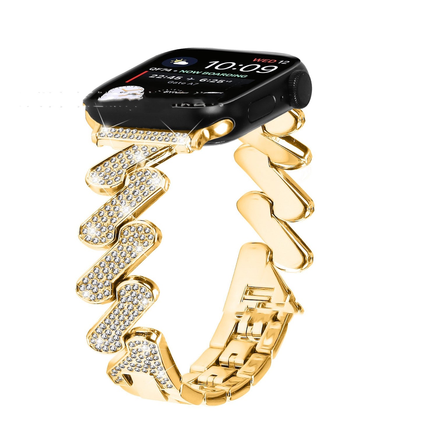 Bracelet de montre intelligente incrusté de diamants à 7 mots