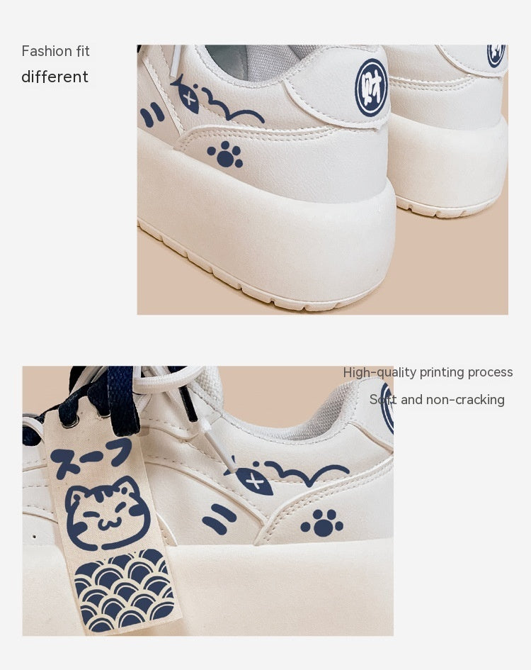 Sentido del diseño de zapatos de pan deportivos y de ocio para niñas lindas japonesas