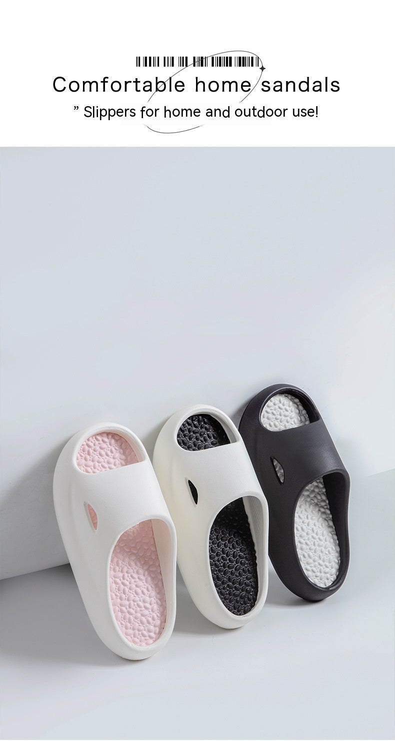 Pantoufles d'été pour Couple, vêtements d'extérieur, fond épais, sensation de merde, pour la maison