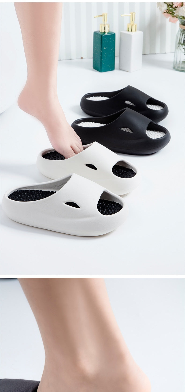 Pantoufles d'été pour Couple, vêtements d'extérieur, fond épais, sensation de merde, pour la maison