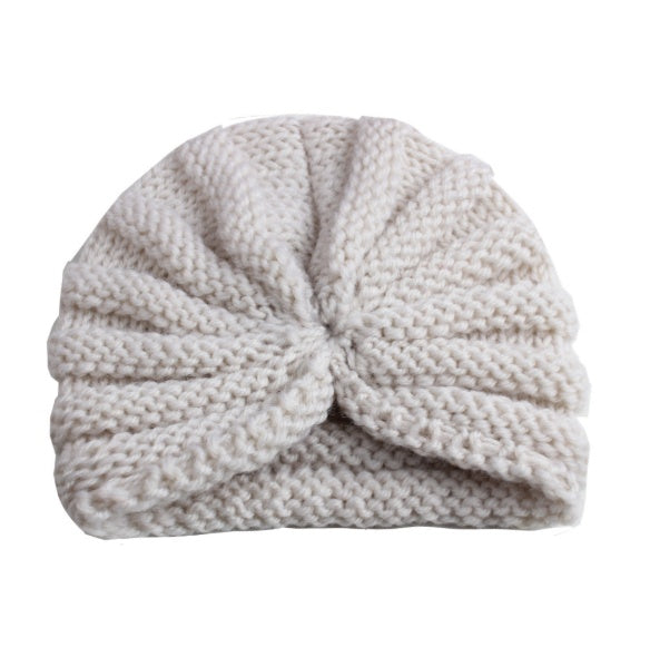 Casquette indienne en laine de couleur unie
