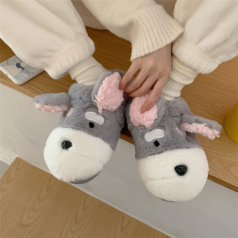 Pantoufles en coton antidérapantes à fond souple pour maison chaude et mignonne pour chien