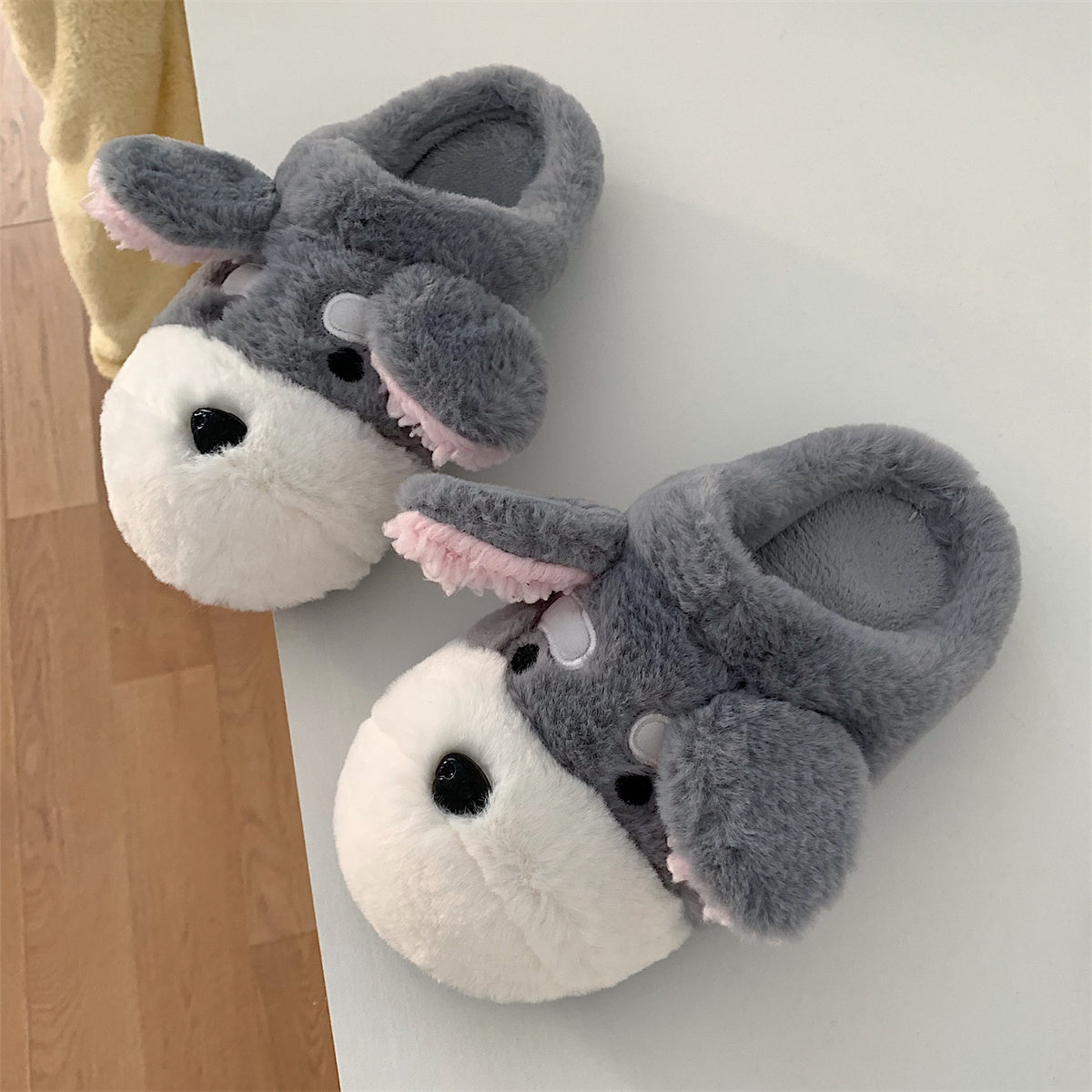 Pantoufles en coton antidérapantes à fond souple pour maison chaude et mignonne pour chien