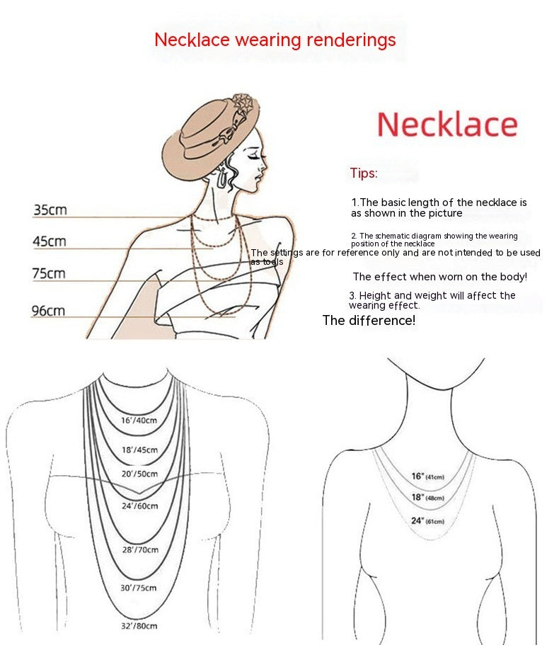 Collier en strass raffiné en acier inoxydable, Design européen et américain d'intérêt particulier