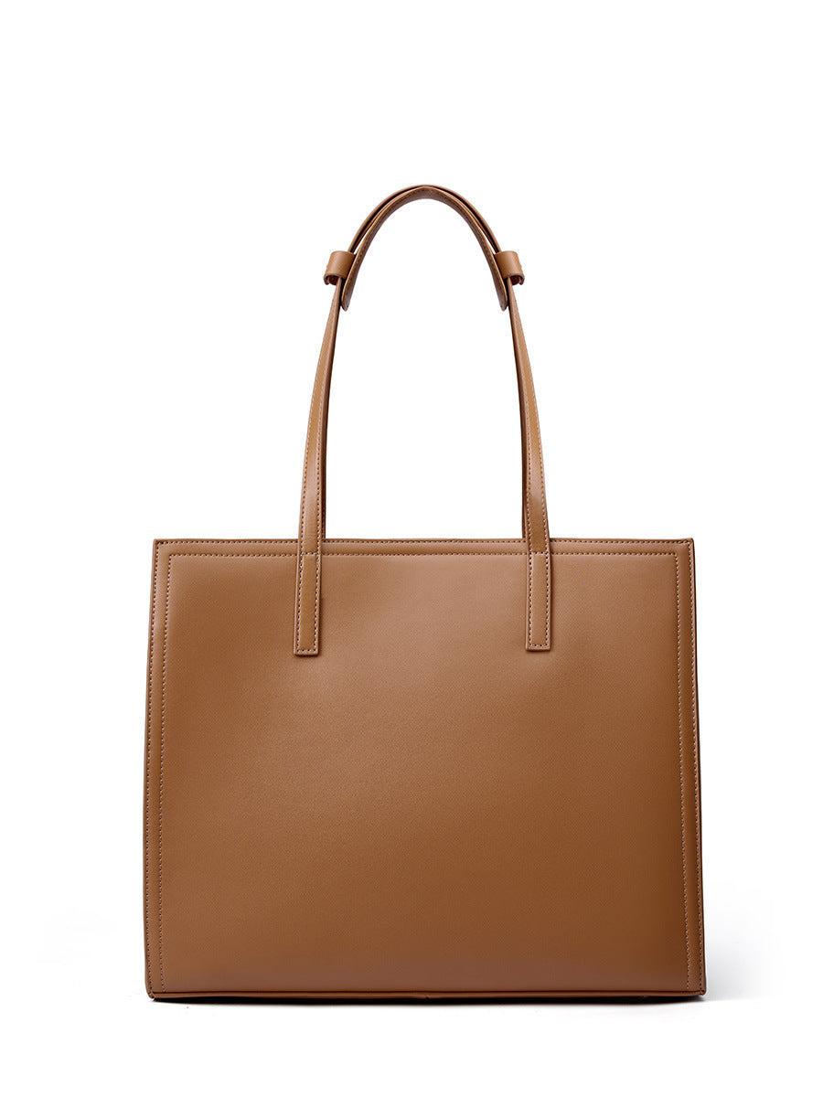 Porte-documents grande capacité en cuir pour femme