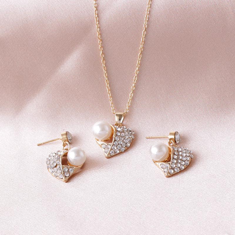 Collier d'amour en diamant en alliage européen et américain