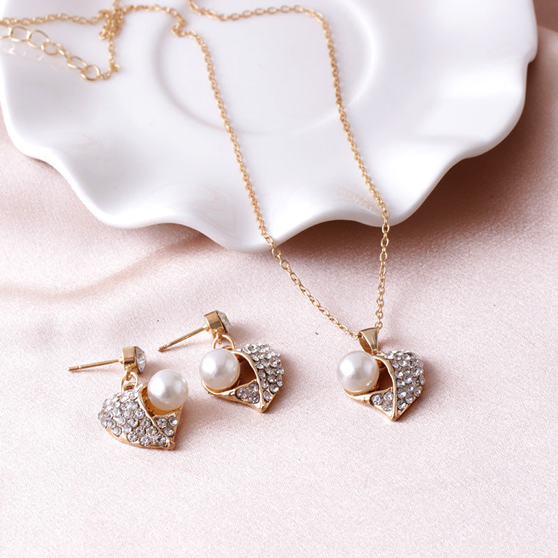Collier d'amour en diamant en alliage européen et américain