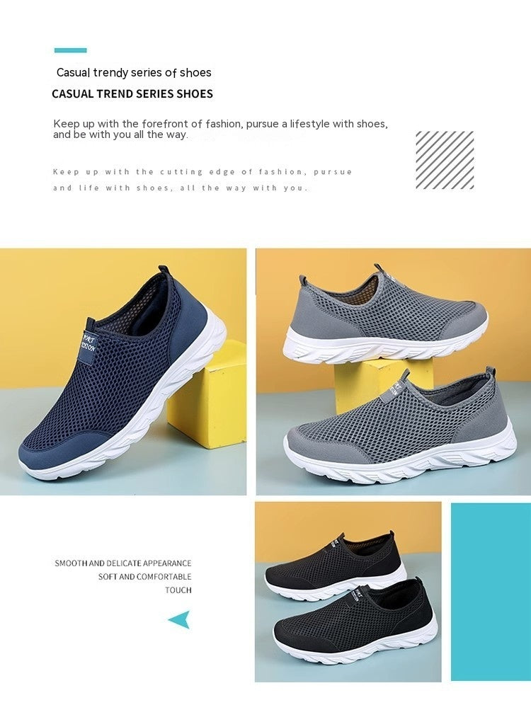 Zapatos de malla para hombre, transpirables, deportivos, ligeros, para caminar