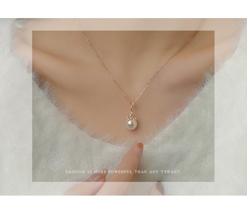 S925 Aura Bright Pearl Necklace