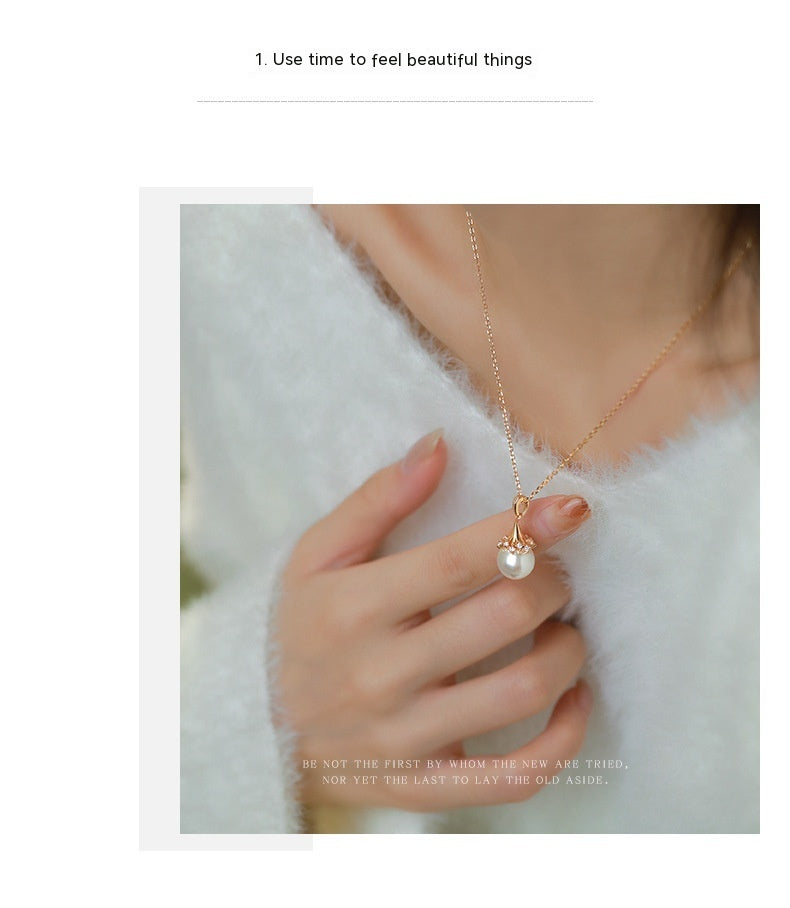 S925 Aura Bright Pearl Necklace